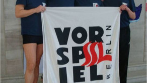 Erfolgreiche Vorspiel-Schwimmer beim Schwimmfest der Wasserfreunde Spandau04: Daniel Thyroke, Thomas Diedrich, Roger Naegele und Roberto Gutsche.